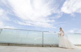 Natural Wedding TERRAコラボ　天空のチャペルの外に広がるスカイデッキ